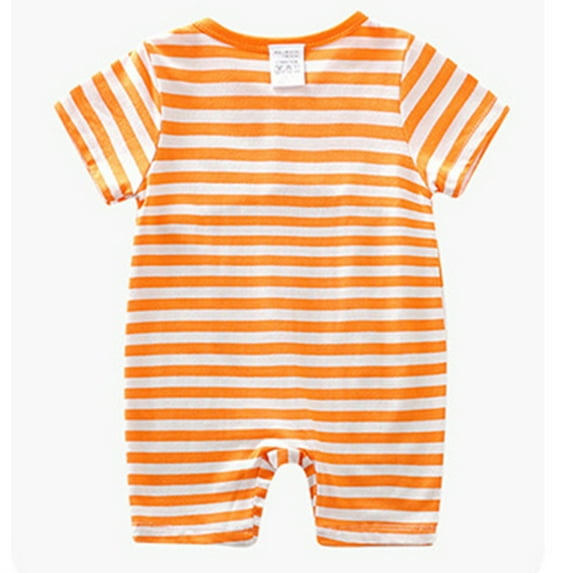 Aayomet Onesies Baby Girls Daisy Playsuits Bodysuit+Headband Print Halter Romper Floral Jumpsuit Summer Clothes,Orange 9-12 Months