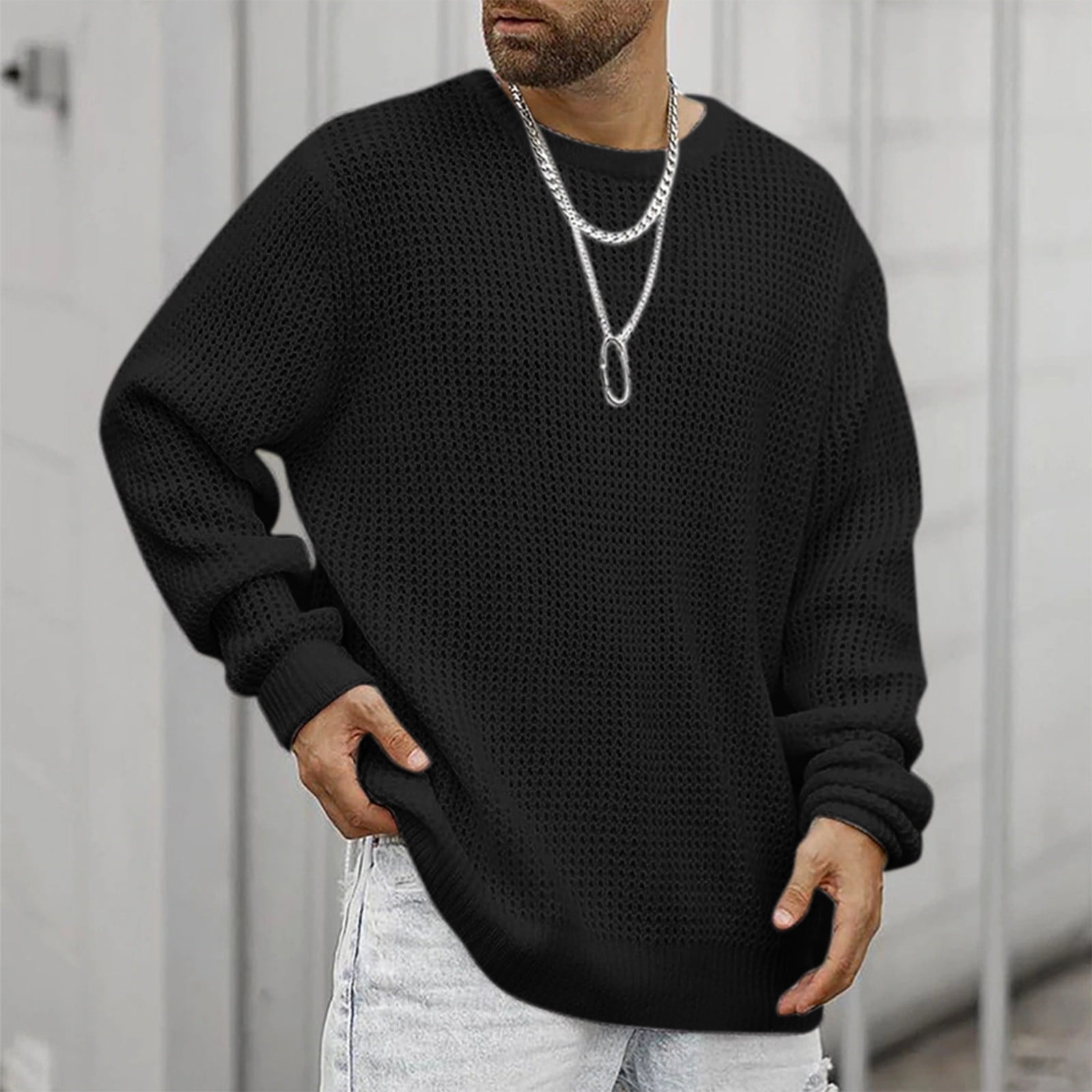 Oversized black cheap jumper mens