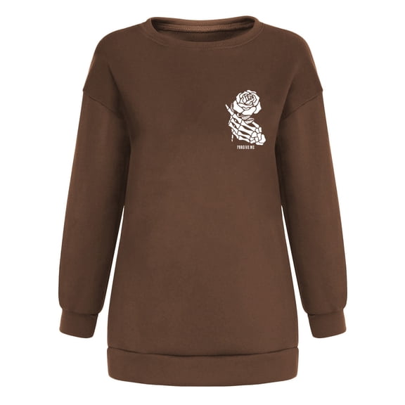 Aayomet Oversized Sweatshirt For Women Womens Casual Crewneck Sweatshirts Long Sleeve Cute Tunic Tops Loose Fitting Pullovers,Khaki S-XXL