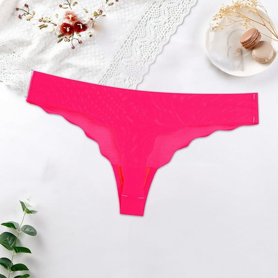 "Aayomet Panties For Women Panties For Women Crochet Lace Lace Up Panty Hollow Out Underwear,Hot Pink S"