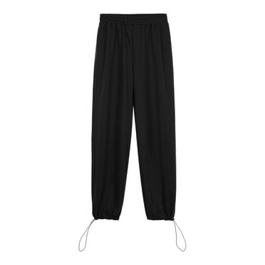 Aayomet Pants For Women Women Casual Lightweight Joggers Pants with Pockets, Super Soft Quick Dry Lounge Sweatpants for Yoga Workout Running,Black L