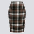 thumbnail image 1 of Aayomet Plaid Skirts For Women Women's High Waist Pleated Skirt A line Swing Midi Skirt,Coffee XXL, 1 of 5