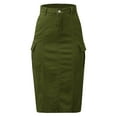 thumbnail image 1 of Aayomet Pleated Skirt Maxi Skirts for Women Long Length Skirts with Pockets Beach SwimCoverup,Night Out,Casual Office,Party,Army Green S, 1 of 5