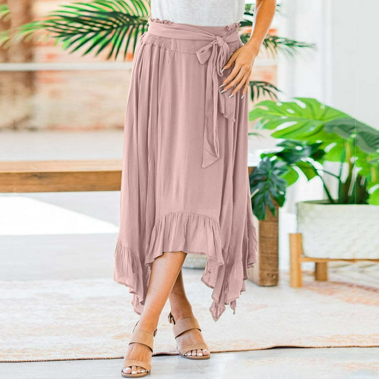 High Waisted Pink Pleated Skirt Buy Sunnydaysweety Elegant High