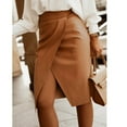 thumbnail image 1 of Aayomet Pleated Skirts For Women Women's Pleated Vintage Skirt Floral Print A-line Midi Skirts with Pockets,Brown S, 1 of 5