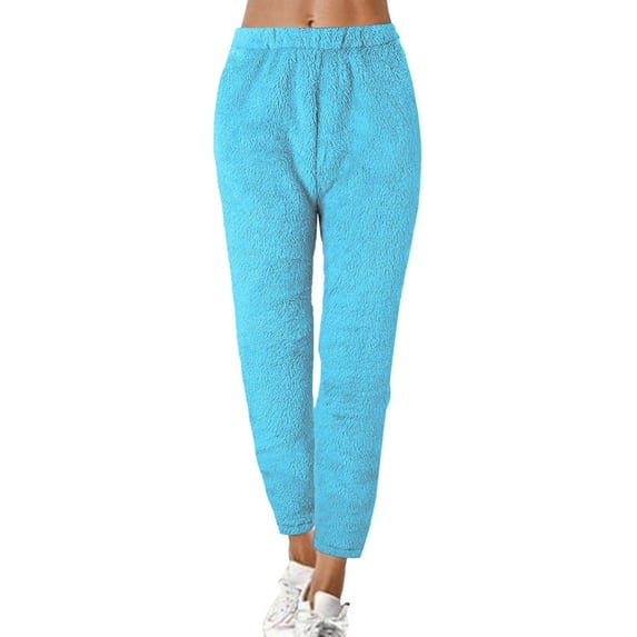 Aayomet Plus Size Leggings for Women Waist Solid Color Leggings Thermal Full Length Winter Pants (Blue, XXXXL)