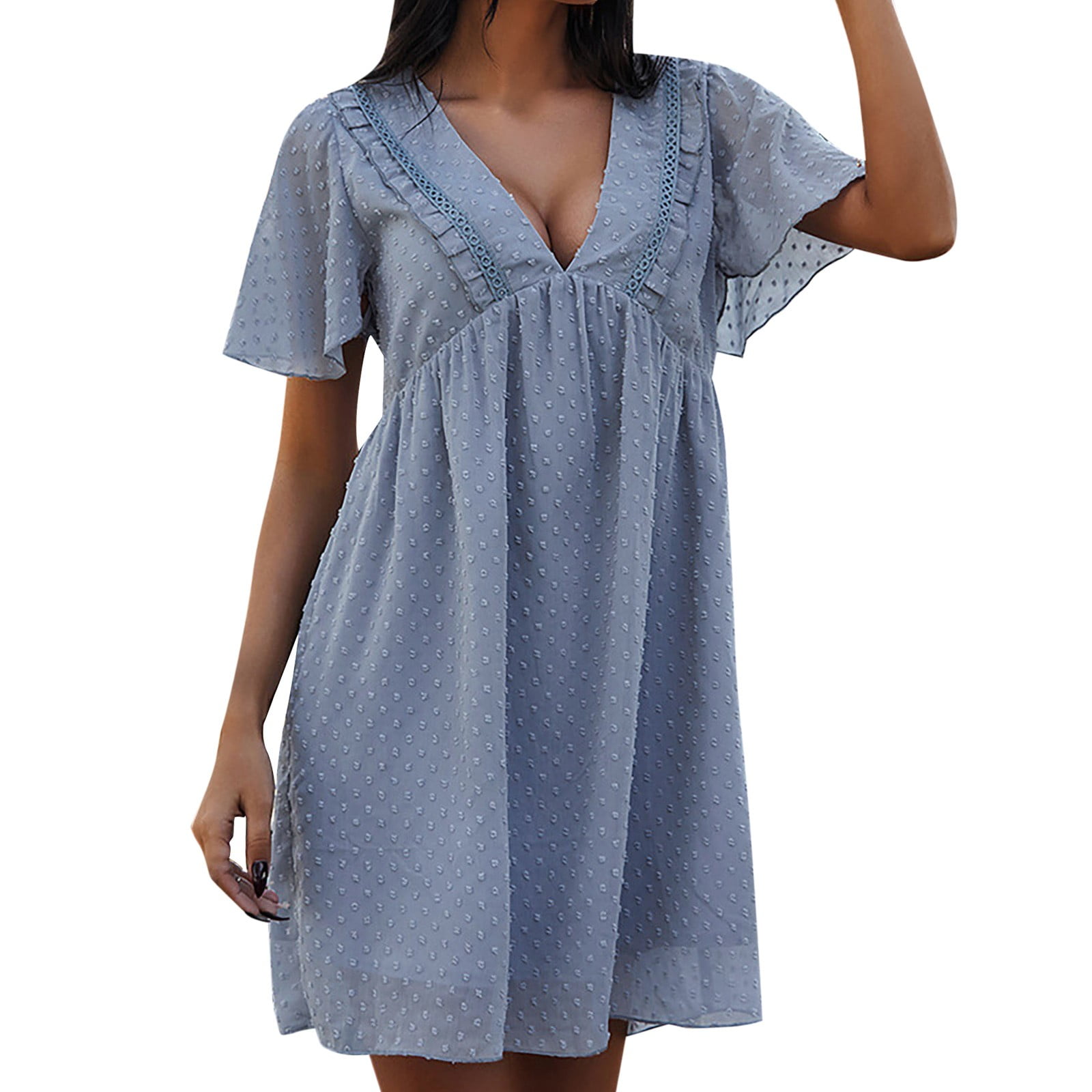 Aayomet Plus Size Maxi Dress For Women Women's Summer Mini Dress Casual ...