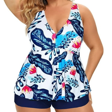 Aayomet Plus Size One Piece Swimsuits for Women Plunging Bathing Suits Tummy Control Lace Up Swimwear,Hot Pink 3XL