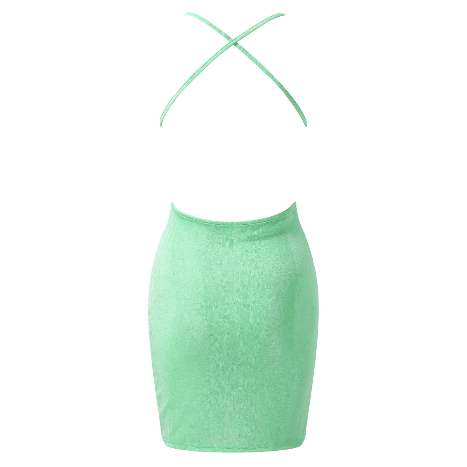 A-Line V-neck Floor-length Dress With Silt Mint Green Plus Size main image 1