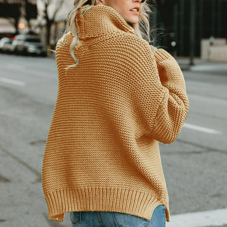 Loose high neck sweater online
