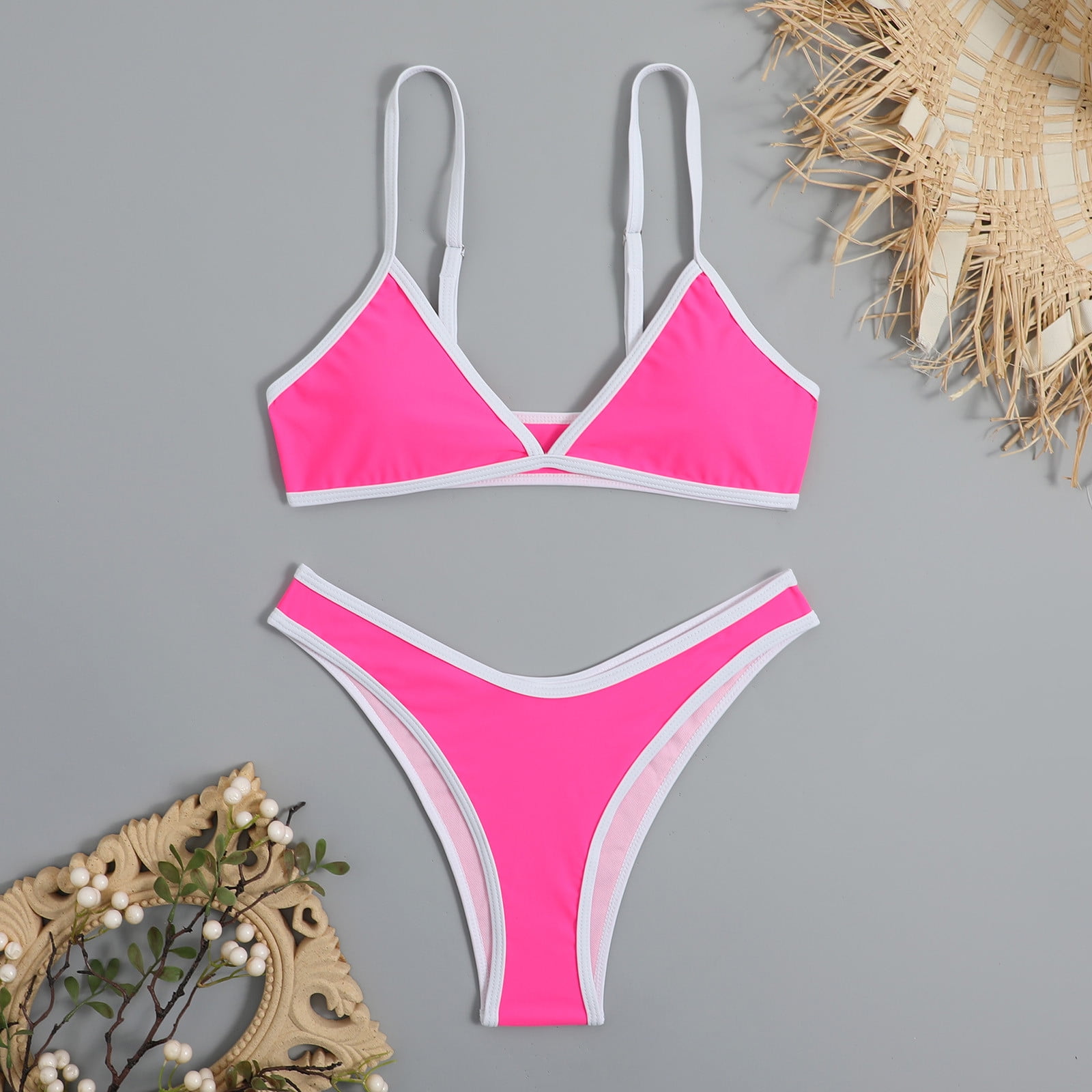 Sexy Crisscross Strappy Cutout Brazilian Thong Bikini Bottom – Rose  Swimsuits