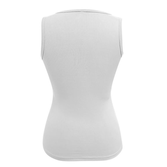 Aayomet Plus Size Tops For Women Women Tank Tops Summer Sleeveless Basic Cami Top Shirt Slim Knit Ribbed Racerback Blouses,White XL