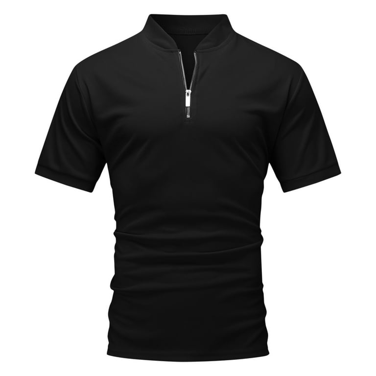 Golf Shirts Mandarin Collar Polo T Shirt Aayomet Polo Shirt Mens