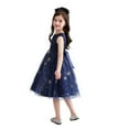 thumbnail image 1 of Aayomet Princess Dress Up Clothes For Little Girls Girl Sleeveless Embroidery Princess Pageant Dresses Kids Prom Ball Gown,Blue 7-8 Years, 1 of 5
