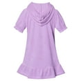 thumbnail image 1 of Aayomet Princess Dresses For Girls Girls Hooded Zip Terrys Coverups Swim Beach Cover Up Cotton Summer Short Sleeve Bathing Suit,Purple 6-7 Years, 1 of 5