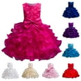 thumbnail image 1 of Aayomet Princess Dresses For Girls Kids Dress Girls Birthday Long Elegant Sleeveless Mesh Princess Flower Girl Dresses Wedding,Hot Pink 5-6 Years, 1 of 3