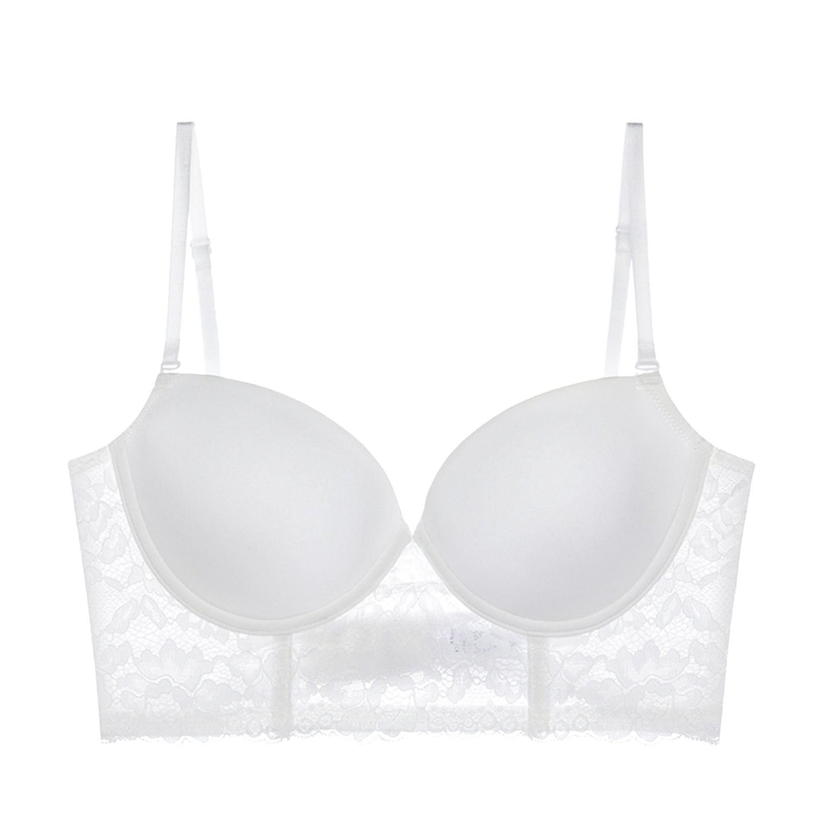 Aayomet Push Up Bra Women's Sheer Mesh Full Coverage Unlined Underwire Bra,  Supportive Plus Size Bras, See-Through Bras,White 75C
