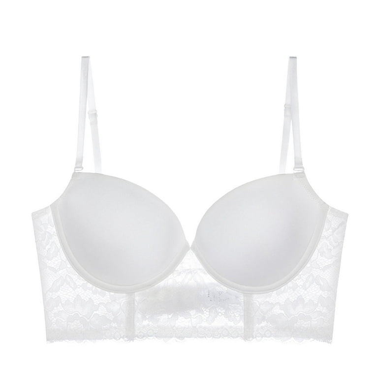 All White Push Up Bras