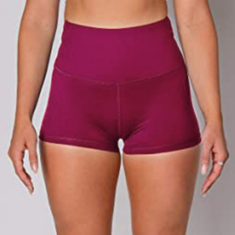 Aayomet Running Shorts For Women Women's High Waist Shorts Booty Yoga Pole  Dance Hot Pants with Mesh Garters Workout Lifting Sports Leggings, S