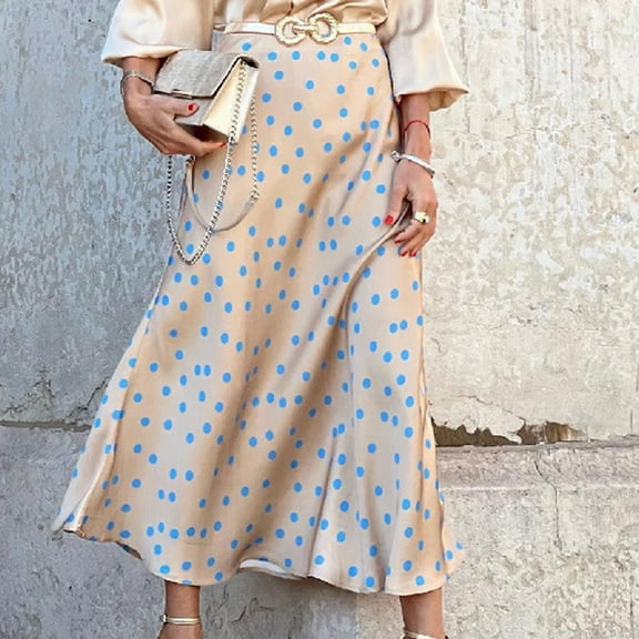 Aayomet Sequin Skirt For Women Women's Vintage Pleated Midi Skirts High Waist A-line Flared Skirts Pockets,Khaki S