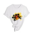 thumbnail image 1 of Aayomet Shirts For Women Women's Letter Graphic Tee Short Sleeve Tie Dye Crop Tops Summer Casual T Shirt,White S, 1 of 4