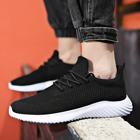 Aayomet Shoes Men Sneakers Men Solid Color Mesh Lace Up Casual Shoes Comfortable Breathable Soft Sole,Gray 8