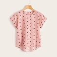 thumbnail image 1 of Aayomet Short Sleeve Shirts For Women Womens Summer Tops Lightweight Short Sleeve Tshirts Crewneck Split Side,Pink M, 1 of 4