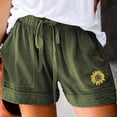 thumbnail image 1 of Aayomet Shorts For Women Casual Summer Waist Casual Shorts Pockets Fashion Elastic Pants Black Shorts For Women Green,S, 1 of 2