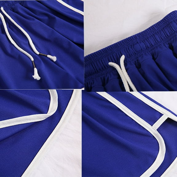 Aayomet Shorts For Women Casual Summer Women's Casual High Waist Double Workwear Shorts,Blue XXL