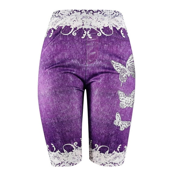 Aayomet Shorts For Women Dressy Summer Womens Casual Short Comfy Drawstring Elastic Waist Summer Pocketed Shorts,Purple XL