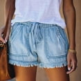 thumbnail image 1 of Aayomet Shorts For Women Women Mid Rise Jean Short Hem Casual Trendy Jean Shorts Sky Blue,S, 1 of 5