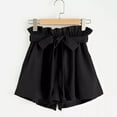 thumbnail image 1 of Aayomet Shorts for Women Casual Summer Elastic Drawstring Comfy Shorts Pocketed,Black XL, 1 of 5
