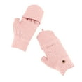 thumbnail image 1 of Aayomet Ski Gloves Convertible Fingerless Gloves Wool Gloves Thermal Gloves Unisex (Pink, One Size), 1 of 4