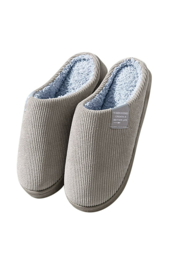 Slippers for Men Warm Slip Soft Plush Flop Slippers Flip On Shoes Slippers Men's Slipper (Brown, 10)