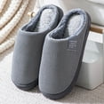 thumbnail image 1 of Aayomet Slippers for Men Warm Slip Soft Plush Flop Slippers Flip On Shoes Slippers Men's Slipper (Gray, 11), 1 of 4