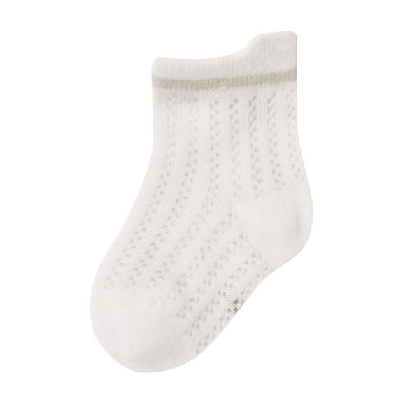 Aayomet Socks Baby Non Slip Ankle Socks Toddler Socks with Grips for Kids, Boys and Girls,White 1-3 Years