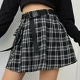 thumbnail image 1 of Aayomet Sparkly Skirt For Women Women's High Waist Pleated A-Line Swing Skirt,Black L, 1 of 5