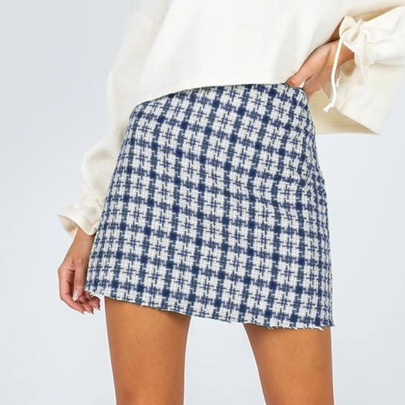 Aayomet Sparkly Skirt Women's Floral Flared Short Skirt Polka Dot Pleated Mini Skater Skirt with Drawstring,Blue S