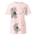 thumbnail image 1 of Aayomet Sparkly Tops For Women Women's Graphic Oversized Tees Letter Print Summer Tops Half Sleeve Loose Casual T Shirts,Pink M, 1 of 4