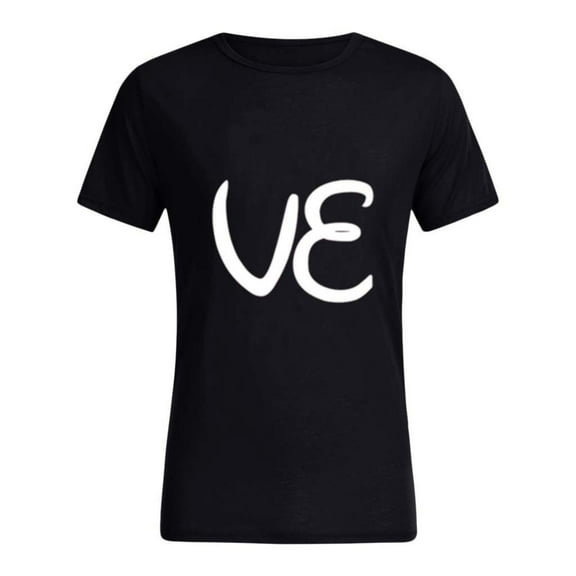 Aayomet Sparkly Tops For Women Womens Short Sleeve Graphic Crewneck Tee Loose Casual T-Shirt,Black XL