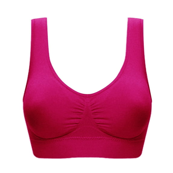 Aayomet Sports Bra Bra Plus Bra Ultra Thin Size Full Cup Tops Large Color Sports Women Bra Women's Blouse,Hot Pink 6X-Large