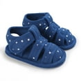 thumbnail image 1 of Aayomet Spring And Summer Children Baby Toddler Shoes Boys And Girls Sandals Flat Bottom Round Toe Light Soft Solid Slider Baby,B 4, 1 of 5