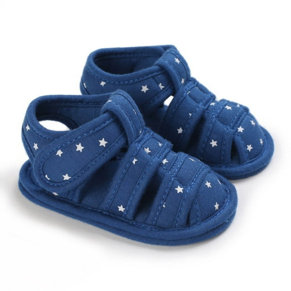 Aayomet Spring And Summer Children Baby Toddler Shoes Boys And Girls Sandals Flat Bottom Round Toe Light Soft Solid Slider Baby,B 4