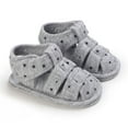 thumbnail image 1 of Aayomet Spring And Summer Children Baby Toddler Shoes Boys And Girls Sandals Flat Bottom Round Toe Light Soft Solid Slider Baby,Grey 5, 1 of 5