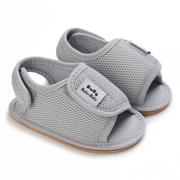 Aayomet Spring And Summer Children Baby Toddler Shoes Boys And Girls Sandals Flat Mesh Breathable And Baby Boy Sandal,Grey 5