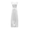 thumbnail image 1 of Aayomet Spring Dress Abaya Solid Dress Dress Under Dress Casual Womens Sleeveless Women's Casual Dress,White M, 1 of 4