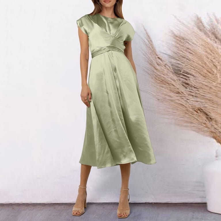 slim fit dress slacks Premium Mint Green Satin Crystal Stylish Evening Dress with Cape SS503 main image 1