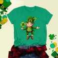 thumbnail image 1 of Aayomet St Patrick's Day Business Casual Tops For Women Women's Size Plus Printed Short-Sleeve V-Neck T-Shirt,Green L, 1 of 1