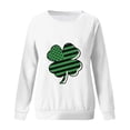thumbnail image 1 of Aayomet St Patrick's Day Oversized&nbsp;Sweatshirt&nbsp;For&nbsp;Women Womens Sweatshirt Crew Neck Puff Sleeve Pullover Sweaters Winter Clothes Trendy Flowy,White XXL, 1 of 3