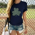 thumbnail image 1 of Aayomet St Patrick's Day Shirts For Women Womens Short Sleeve V Neck Dolman Tops with Side Shirring Loose Fit Shirts,Navy M, 1 of 5